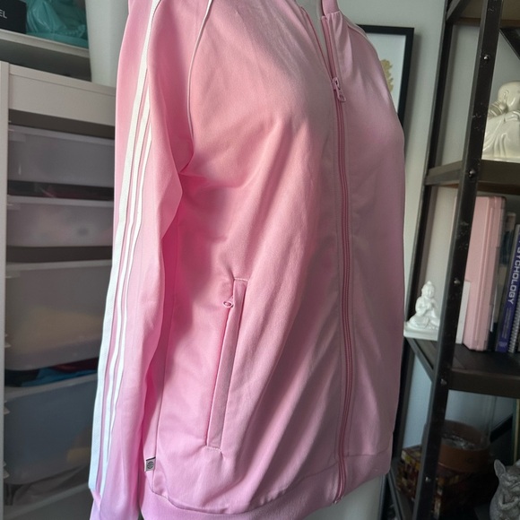 Adidas Pink Bomber Jacket Lightweight Casual - Picture 4 of 5